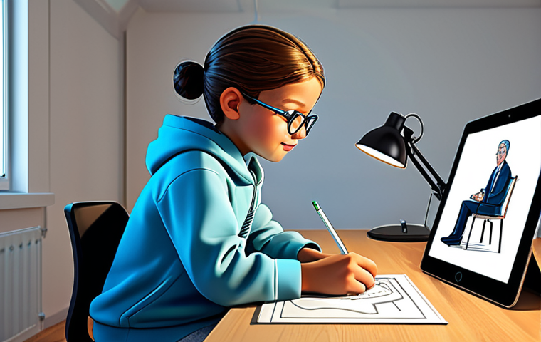 디지털아트 카툰 스타일 드로잉 - Digital Cartoon Learning Environment**

"A beginner artist learning digital cartooning on a tablet, ...