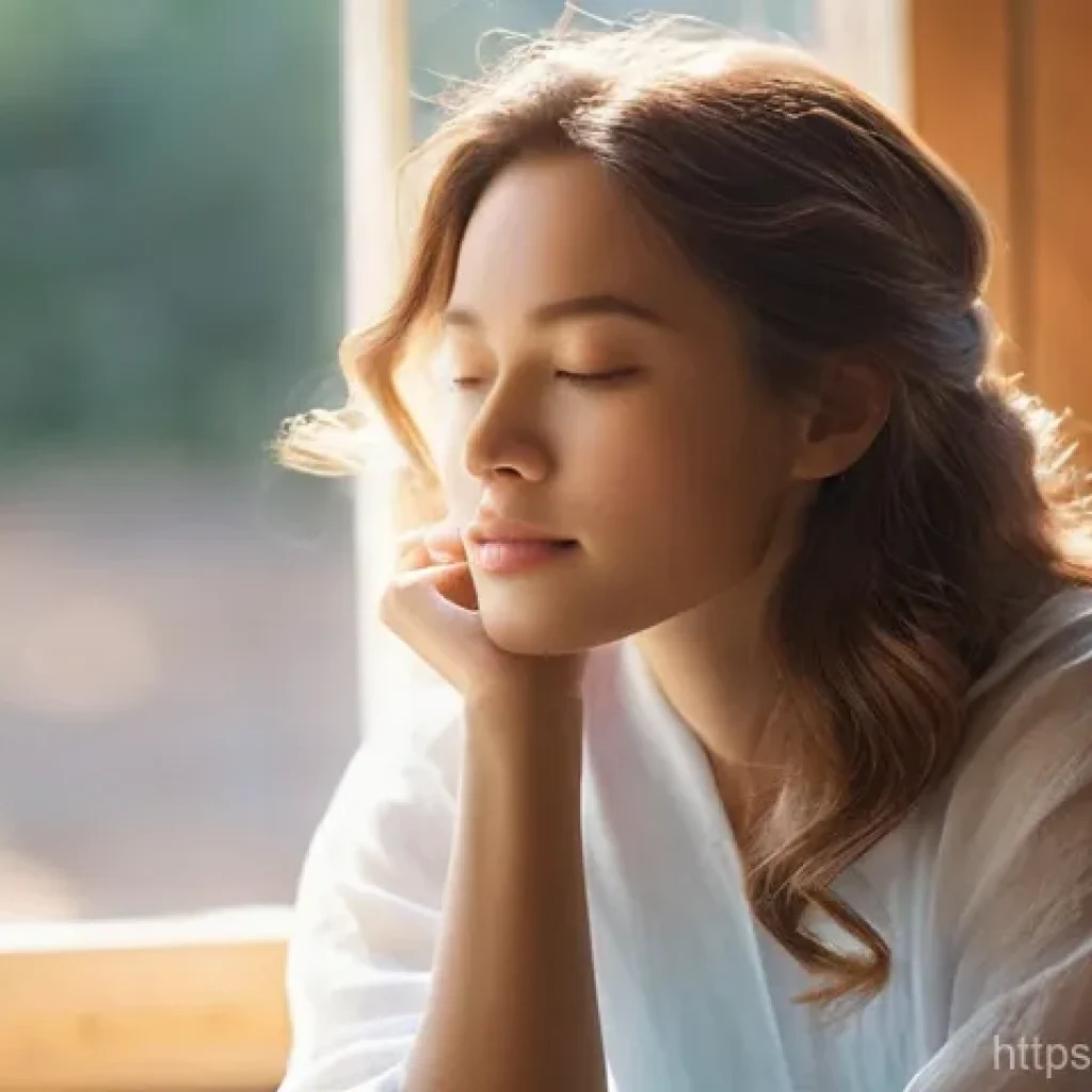 디지털아트 채색 스타일별 분석 - **Prompt 1: Serene Morning Glow with Soft Textures**
    "A young woman, fully dressed in comfortabl...