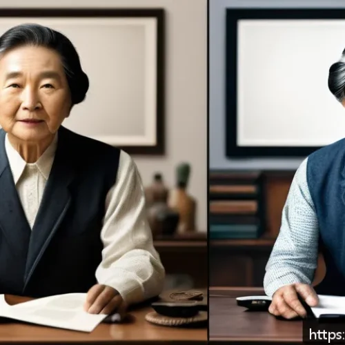 Home 17 업스케일링 AI 활용법 - A detailed digital art scene showing an AI upscaling process on an old family photo, where a vintage...